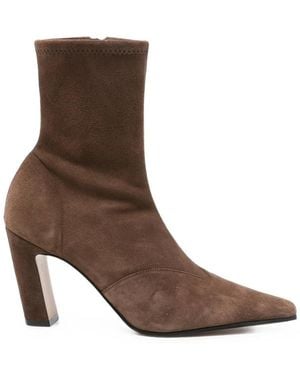 KHAITE Suede Ankle Boots - Brown