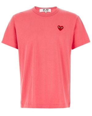 Comme des Garçons Logo Patch T-Shirt - Pink