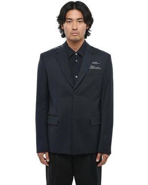 Off-White c/o Virgil Abloh Notched Lapel Blazer - Blue