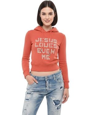DSquared² Graphic Hood Sweatshirt - Red