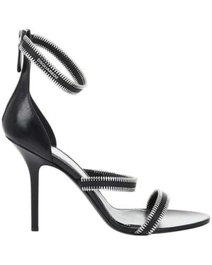 DSquared² Leather Ankle Strap Heels - White