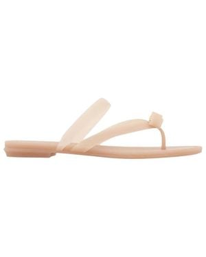 Ferragamo Textured Vara Sandals - White