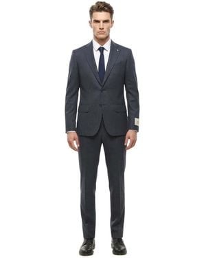 Corneliani Notched Lapel Suit - Blue