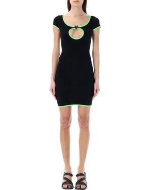 Ambush Heart Hole T-Shirt Dress - Black