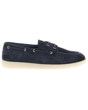Prada Solid Loafers - Blue