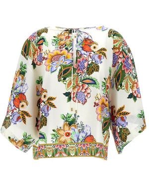Etro Blosue With All-Over Floreal Print - Multicolor