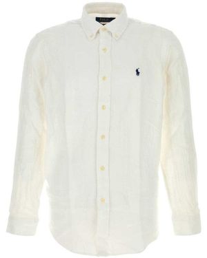 Polo Ralph Lauren Off Slim Logo Shirt - White