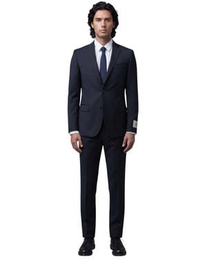 Corneliani Dark Notched Lapel Suit - Blue