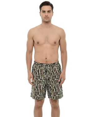 Woolrich Camo Swim Shorts - Green