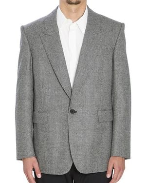 Saint Laurent Single Breasted Blazer - Grey
