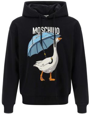 Moschino Graphic Logo Hoodie - Blue