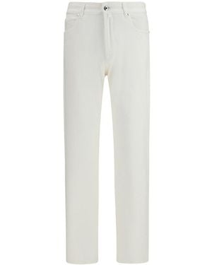 Moorer Mid Rise Jeans - White