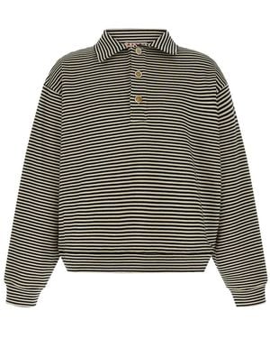 Marni Striped Polo Sweatshirt - Green