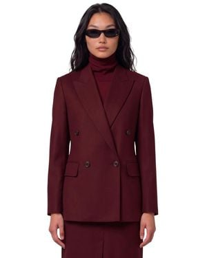 Max Mara Peaked Lapel Blazer - Red