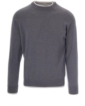 Eleventy Crew Neck Sweater - Gray