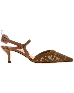 Fendi Slingback Pumps - Brown