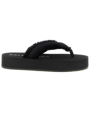 Balenciaga Slip-On Slippers - Black