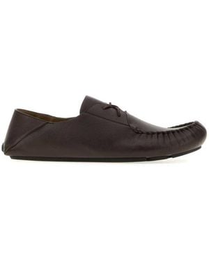 Loewe Dark Leather Lace Ups Shoes - Brown