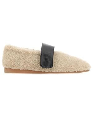 Low Classic Teddy Ballet Flats - Natural