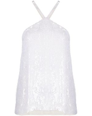P.A.R.O.S.H. Sequin Top - White