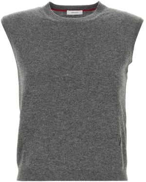 Ferragamo Stretch Cashmere Blend Vest - Gray