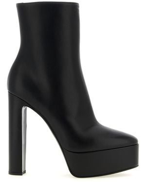 Le Silla Zipper Ankle Boots - Black