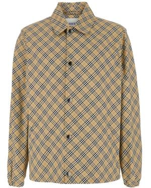 Burberry Shirt Collar Jacket - Brown