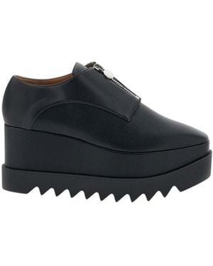 Stella McCartney Leather Zipper Sneakers - Black