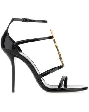 Saint Laurent Cassandra Sandals - Black