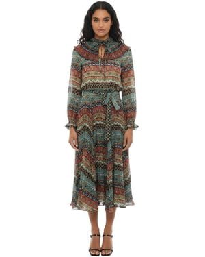 La DoubleJ Crew Neck Midi Dress - Green