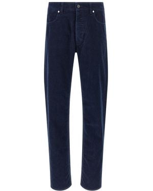 Stone Island Straight Flat Front Pants - Blue