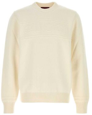 Gucci Logo Sweater - Natural
