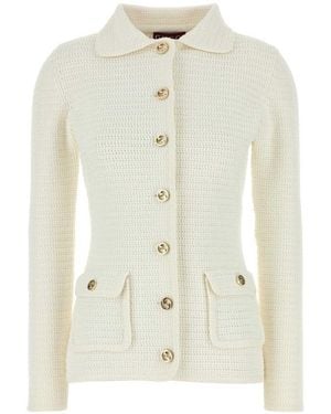 Gucci Stretch Crochet Blazer - White