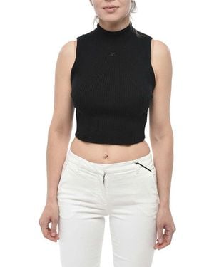 Courreges Turtle Neck Top - Black