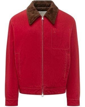 Ami Paris Logo Regular Jacket - Red