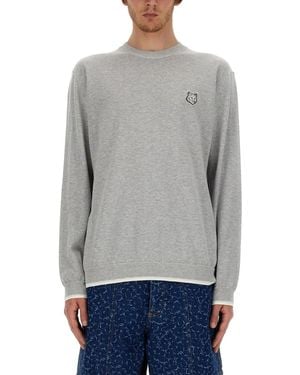 Maison Kitsuné Logo Sweater - Gray