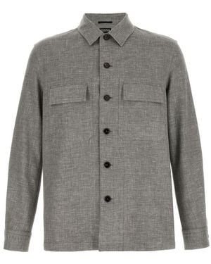ZEGNA Regular Woven Shirt - Gray