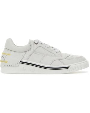 Fendi Logo Vitello Sneakers - White