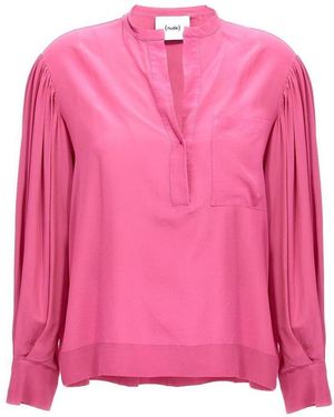 Nude Silk Bloshirt - Pink