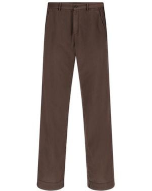 Cellar Door Flat Front Pants - Brown