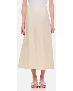 KHAITE Lenno Midi Skirt - Natural