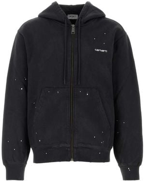 Carhartt Relaxed Logo Hoodie - Blue