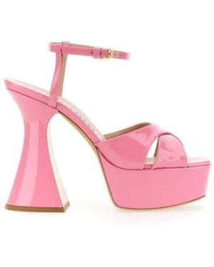 Moschino Ankle Strap Heels - Pink