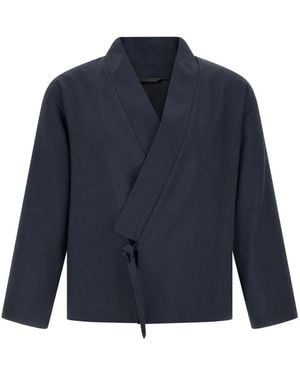 KENZO V Neck Jacket - Blue