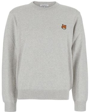 Maison Kitsuné Crew Neck Sweater - Gray