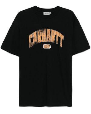 Carhartt Logo Cotton T-Shirt - Black