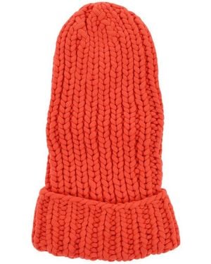 DSquared² Maxi Knitted Beanie Cap - Red