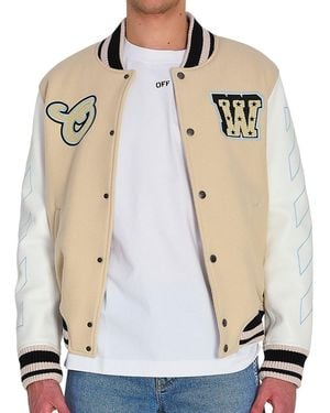 Off-White c/o Virgil Abloh Light Varsity Jacket - Natural