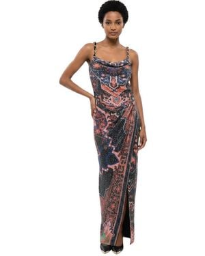 Balmain Paisley Scoop Neck Maxi Dress - Multicolour
