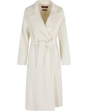 Max Mara Notched Lapel Trench Coat - White